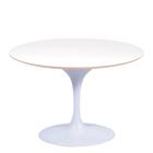 Mesa Saarinen Oval Fórmica Branca 160x90cm - Base Branca - mgsaarinen