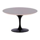 Mesa Saarinen Oval Fórmica Preta 198x122cm - Base Preta - mgsaarinen