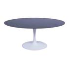 Mesa Saarinen Oval São Gabriel 120x80cm - Base Branca - mgsaarinen