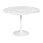 Mesa Saarinen Redonda Espírito Santo 100cm - Base Branca