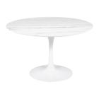 Mesa Saarinen Redonda Espírito Santo 90cm - Base Branca - mgsaarinen