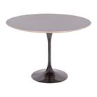 Mesa Saarinen Redonda Fórmica Preta 124cm - Base Preta - mgsaarinen