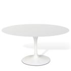 Mesa Saarinen Tulipa Oval Nanoglass 120x80cm Branco - RMA MÓVEIS