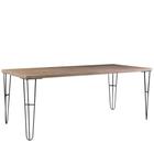 Mesa Sala de Jantar Cozinha Ludiana 190cm Grafite Madeira Maciça Driftwood G54 - Gran Belo