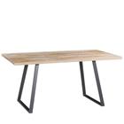 Mesa Sala de Jantar Cozinha Ogleary 220cm Grafite Madeira Maciça Driftwood G54 - Gran Belo