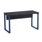 Mesa Secretária Tubolar PE 40 Pandin 1,34 M Preto e Azul Del Rey