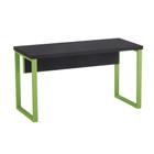 Mesa Secretária Tubolar PE 40 Pandin 1,34 M Preto e Verde