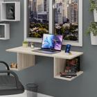 Mesa Suspensa Escrivaninha Computador 900x420 C/ Prateleiras