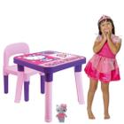 Mesinha Cadeira Infantil Hello Kitty +Fantasia Princesa Rosa - Monte Líbano