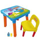 Mesinha Com Cadeira Infantil Galinha Pintadinha Plástico Colorido - Monte Libano