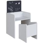 Mesinha Com Lousa E Cadeira LPT001 Branco Comm - Completa Móveis