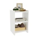 Mesinha de Cabeceira 2 Nichos Vertical Cama Ibiza Branco