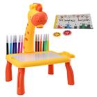 Mesinha Girafa Com Projetor Desenho Interativo Infantil Lousa Mágica Mesa Girafinha de Brinquedo Criança Desenhar Pintar - Dute Toys