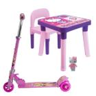 Mesinha Hello Kitty Desmontável Infantil + Patinete Radical - Monte Líbano