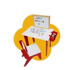 Mesinha infantil e cadeira de madeira mesa de atividades didática estudo para criança educativa