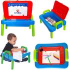 Mesinha infantil mesa de desenho e atividades portatil facil de guarda otimo para lanchar - Mercotoys