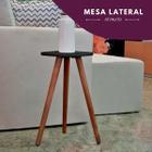 Mesinha Lateral Redonda Sala, 1 Mesa com tampo de 45 cm de diâmetro e pés com altura de 50 cm - Kelan