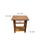 Mesinha mesa cabeceira aparador mesa de cabeceira madeira de demolição rústico detalhes ferro decoração retro decorativa