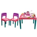 Mesinha Mesa Didática Infantil 2 Cadeiras Menina- Kids - Tritec