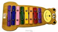 Metalofone JOG Vibratom Urso P2236 com 8 Teclas Coloridas e Baqueta (Musicalização Infantil) 16423