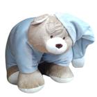 Meu 1 Puppet Urso Nino Azul Pelucia Travesseiro Zip