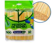 Mexedor de Bambu Biodegradável Eco Bompack Café Chá Bebidas - 10cm - pct 500 Unidades