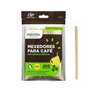 Mexedor Palheta Bambu Ecológico Para Café Drinks 11cm Natural - 200 Unidades