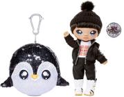 MGA Entertainment Na Na Surprise 2-in-1 Boy Fashion Doll e Sparkly Sequined Purse Sparkle Series Andre Avalanche, 7,5" Penguin Boy Doll