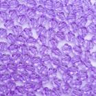 Miçanga Flor Acrílico Roxo Transparente 5 Pétalas 6mm 500pçs 50g Passante - Macall