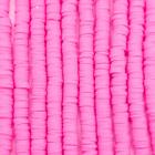 Miçanga Passante 5 Fios Disco Fimo Rosa 6mm 1500pçs 70g