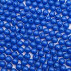 Miçanga Passante Bola Lisa Plástico Azul 6mm 2000pçs 300g