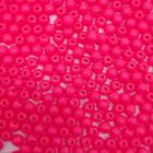 Miçanga Passante Bola Lisa Plástico Rosa Neon 6mm 500pçs 75g - Macall