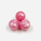 Miçanga Passante Bola Lisa Rosa Bebê 19mm 30pçs 141g