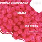 Miçanga Perola Craquelada 10MM - 100 Peças