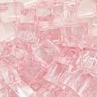 Miçanga Pingente Cubo Resinado Rosa Transparente 15mm 20pçs 70g - Macall