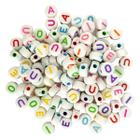 miçangas de Letras vogais Redondas e quadradas coloridas crie com diversão bijuterias em geral - ADB ACESSORIOS PARA PATCHWORK