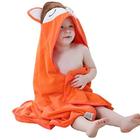 Michley Animal Hooded Baby Towel Washcloth, Toddler Premium Cotton Absorbent Bathrobe for Girls Boys 0-6T (Fox)