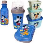 Mickey Kit Infantil Porta Lanche Escola 6 Itens Plasutil - Plasútil