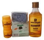 Micosan kit 2 Cremes para Micose mais 2 Sabonetes Aroeira barra mais 1 Sabonete Líquido Micosan