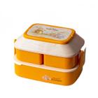 Micro-ondas Kids Lancheira Sala de Estudos Bonito Bento Box Caixa de armazenamento de alimentos de grande capacidade Lancheiras (Amarelo) - HTTN