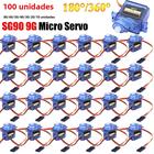 Micro Servo Motor SG90 9g (10-100 peças) - 180/360 Graus para Helicóptero, Avião, Carro e Robô