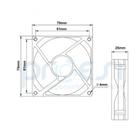 Micro Ventilador 70X70X25mm 12VDC Rolamento, ULTRAR