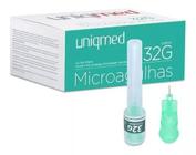 MICROAGULHAS 32Gx4mm ULTRA FINAS 100 UN - UNIQMED