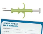 Microchip animal 2,12x12 mm kit com 100 un. com certificados