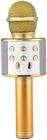 MicrofMicrofone Bluetooth Sem Fio Karaoke Porta Usb Alto-falante Embutido Dourado