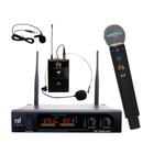 Microfone Bastão Headset Lapela UHF 96 Canais 1200 CLI - TSI