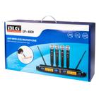 Microfone BLG UF-4000 - Sem Fio - 4 Microfones - Uhf - Preto