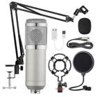 Microfone condensador Bm800 Arm Suporte Antipop Studio Pc