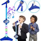Microfone De Brinquedo Montável Azul Menino Para Crianças Com Luz - Bee Toys