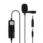 Microfone de Lapela JBL CSLM20B Omnidirecional para Celular Smartphone Câmera Podcast JBLCSLM20B